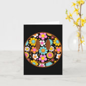 Happy Retro Daisy Smile Face Preppy Aesthetic Men  カード (黄色い花)