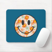 Happy Retro Daisy Smile Face Preppy Aesthetic Men  マウスパッド (マウス)