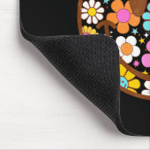 Happy Retro Daisy Smile Face Preppy Aesthetic Men  マウスパッド (コーナー)