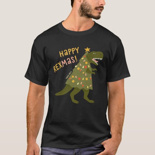 Happy Rexmas Tree Rex   Rex Dinosaur Christmas Tre Tシャツ (正面)