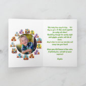 Happy RoarかわいいDinoフォトハロウィンカード カード (内部)