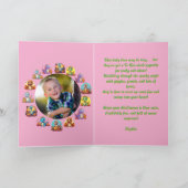 Happy RoarかわいいDinoフォトハロウィンカード カード (内部)