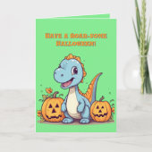 Happy RoarかわいいDinoフォトハロウィンカード カード (正面)
