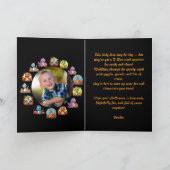 Happy RoarかわいいDinoフォトハロウィンカード カード (内部)