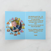 Happy RoarかわいいDinoフォトハロウィンカード カード (内部)