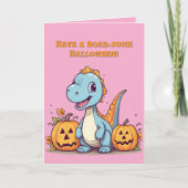 Happy RoarかわいいDinoフォトハロウィンカード カード (正面)