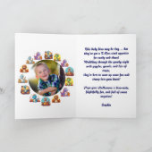 Happy RoarかわいいDinoフォトハロウィンカード カード (内部)