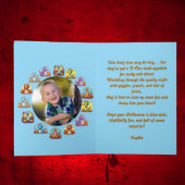 Happy RoarかわいいDinoフォトハロウィンカード カード