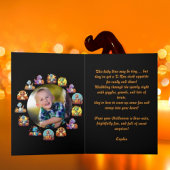 Happy RoarかわいいDinoフォトハロウィンカード カード