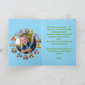 Happy RoarかわいいDinoフォトハロウィンカード カード (内部)