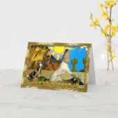 Happy Rooting Tooting 4th Birthday カード (黄色い花)