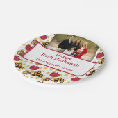 Happy Rosh Hashanahユダヤ人新年カスタム写真 ペーパープレート (アングル)