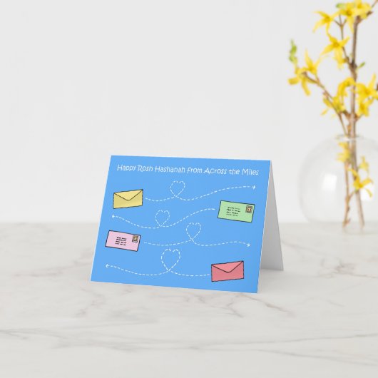 Happy Rosh Hashanah Across the Miles カード (黄色い花)