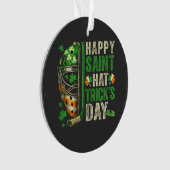 Happy Saint Hat Trick Ice Hockey Player オーナメント (正面)