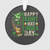 Happy Saint Hat Trick Ice Hockey Player オーナメント (正面)