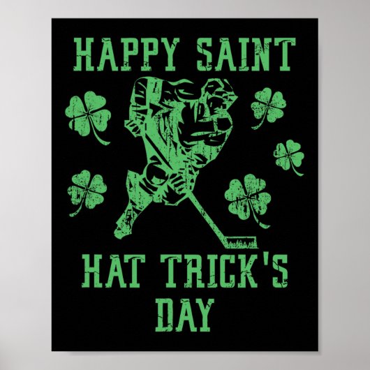 Happy Saint Hat Tricks Day Funny St Patrick's Day ポスター (正面)