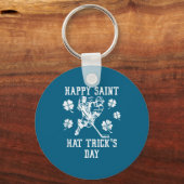 Happy Saint Hat Trick's Day St Patricks Day Funny  キーホルダー (正面)