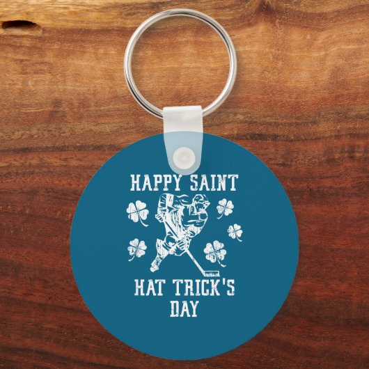 Happy Saint Hat Trick's Day St Patricks Day Funny  キーホルダー (正面)