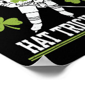 Happy Saint Hat Trick's Day St. Patrick's Day Hock ポスター (角)