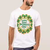 happy Saint Patrick's clovers Tシャツ (正面)