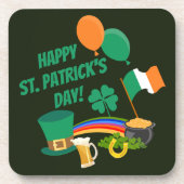 Happy Saint Patrick's Dayのシンボルと伝統 コースター (正面)