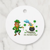 Happy Saint Patrick's Day Leprechaun Rainbow  フェイバータグ (裏面)