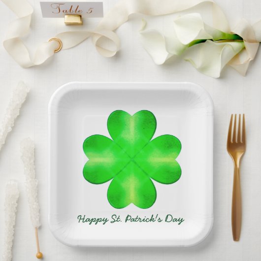 Happy Saint Patrick's Day  Paper Plates ペーパープレート (ウェディング)