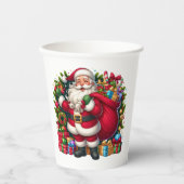 Happy Santa Claus Christmas 紙コップ (正面)