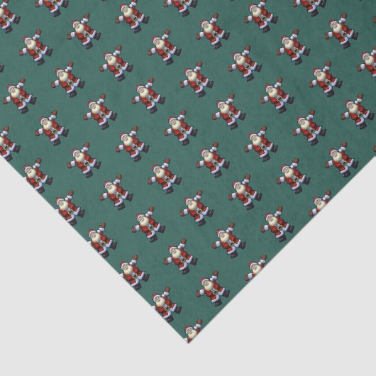 Happy Santa Father Christmas Pixel Art Pattern 薄葉紙 (詳細)