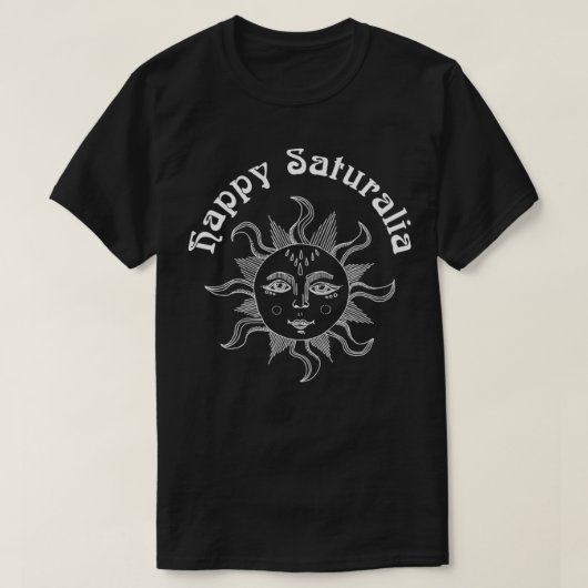 Happy Saturnalia Sun Face Pagan Winter Holiday Hip Tシャツ (デザイン正面)