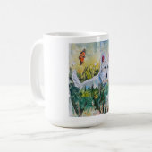 Happy Scottie in a Field コーヒーマグカップ (正面左)