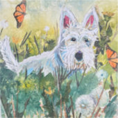 Happy Scottie in a Field シール (正面)