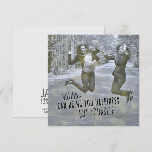 HAPPY SELF 5.25 x 5.25カード 招待状 (正面/裏面)