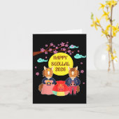 Happy Seollal 2026 Korean Lunar New Year Of The Ho カード (黄色い花)