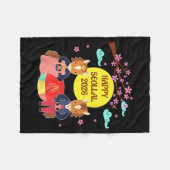 Happy Seollal 2026 Korean Lunar New Year Of The Ho フリースブランケット (正面(横))