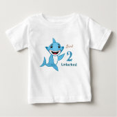 Happy Shark Family Level Two ベビーTシャツ (正面)