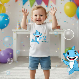 Happy Shark Family Level Two ベビーTシャツ