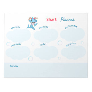 Happy Shark Family Planner ノートパッド