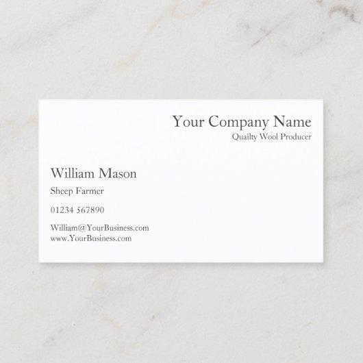 Happy Sheep in Field Photos – 名刺 (裏面)