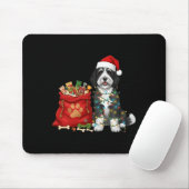 Happy Sheepadoodle Christmas Lights Dog Mom Sheepa マウスパッド (マウス)