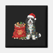 Happy Sheepadoodle Christmas Lights Dog Mom Sheepa マグネット (正面)