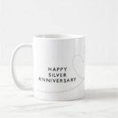 Happy Silver Anniversary コーヒーマグカップ (左)