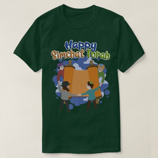 Happy Simchat Torah, 男性へ, Women & Kids, Jewish Tシャツ (デザイン正面)