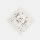 Happy Skeleton Engagement Party スタンダードカクテルナプキン (角)