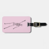 Happy Skeleton Personalized ラゲッジタグ (正面横)
