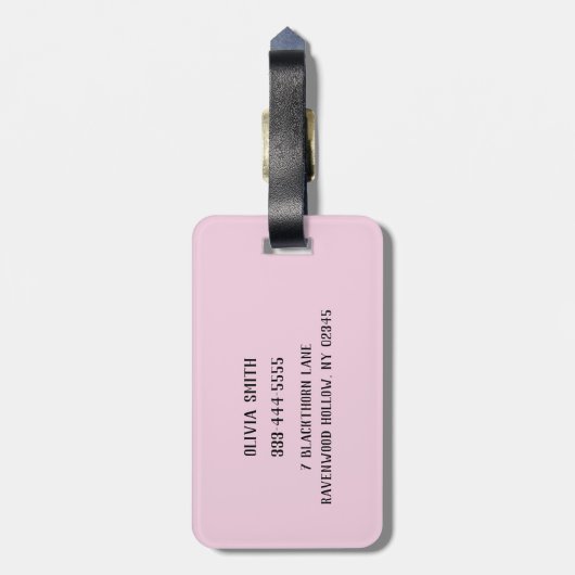 Happy Skeleton Personalized ラゲッジタグ (裏面縦)