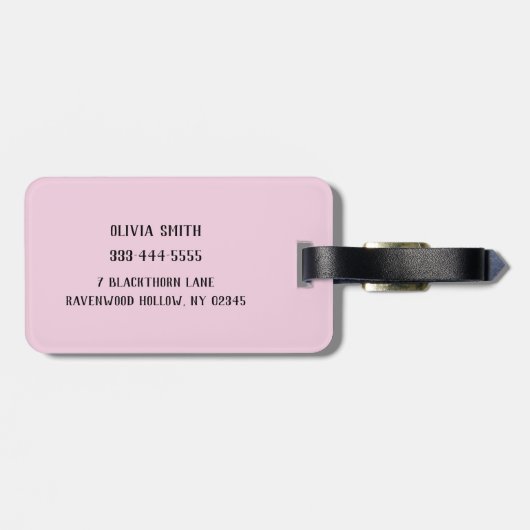 Happy Skeleton Personalized ラゲッジタグ (裏面横)