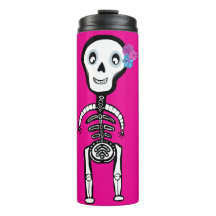 Happy Skeletons with flowers