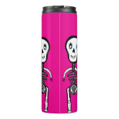 Happy Skeletons with flowers タンブラー (裏面)