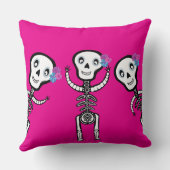 Happy skeletons with flowers Tote クッション (裏面)